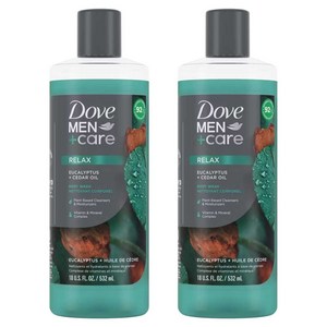 도브 멘 + 케어 유칼립투스 삼나무 보습 바디 워시, 532ml, 2개