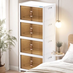 Homey Nest 대용량 리빙박스 가정용 다용도 이동식 폴딩 수납 정리함