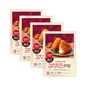 [비비고]구워낸주먹밥김치치즈볶음밥500G 4봉, 500g, 4개