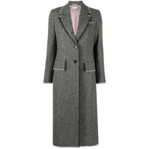 톰 브라운 싱글 브레스티드 코트