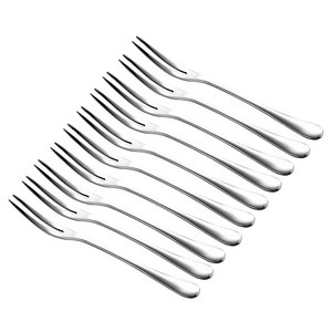 Qiaokao 스테인레스 스틸 과일 포크 10개입