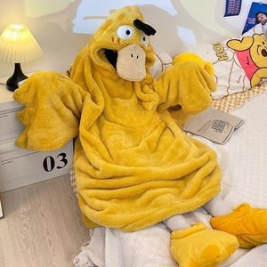 퓨어몰링 극세사 고라파덕 파자마 캐릭터 잠옷, 신발