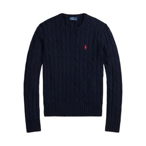 폴로랄프로렌 케이블 니트 크루 넥 스웨터, 블루계열, Standard L(KR 77)