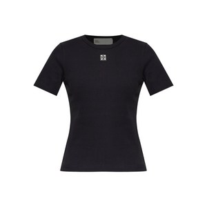 토리 버치 로고 패치 티셔츠, 블랙계열, Standard S(KR S/M)