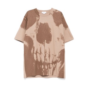 알렉산더맥퀸 익스플로디드 스컬 티셔츠, 브라운계열, Standard L