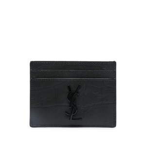 생로랑 생 로랑 크로커다일 엠보스드 카드홀더
