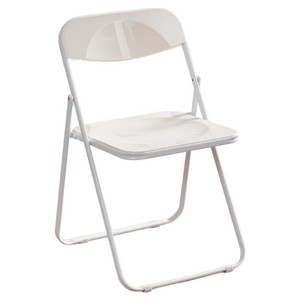 MANTU 다용도 실내외 겸용 접이식 의자, 화이트, 1개