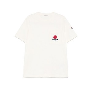 몽클레르 로고 자수 티셔츠, 베이지계열, Standard S(KR 92-175)