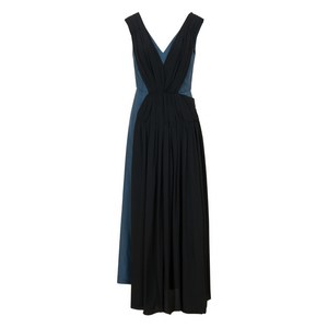 마르니 드레이프 디테일 스플릿 미니 드레스, 블랙계열+블루계열, Italy 38(KR 44-55)