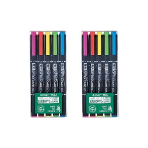 제브라 옵텍스 케어 형광펜, 핑크+레드+노랑+그..., 10개