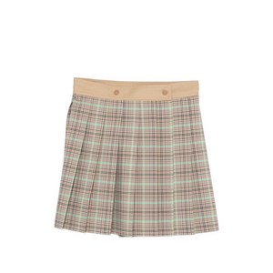몽클레르 플리츠 체크 미니 스커트, 브라운계열+그린계열, Italy 40(KR 44)