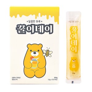 꿀이데이 휴대용 벌꿀스틱, 300g, 1개