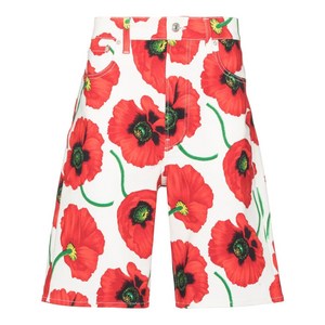 겐조 포피 프린트 버뮤다 쇼츠, 화이트계열+레드계열, Waist (in) 31(KR 79)