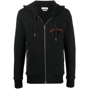 알렉산더맥퀸 로고 자수 후드 집업