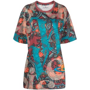 비비안웨스트우드 플로럴 프린트 티셔츠, 핑크계열, Standard XS(KR 55)