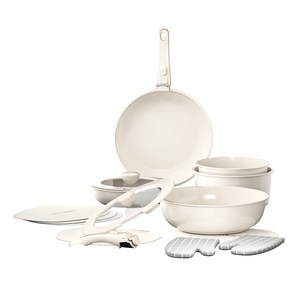 벨로산 화이트 문라이트 분리형 논스틱 냄비 18종 세트