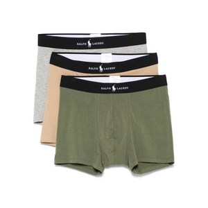 폴로랄프로렌 로고 웨이스트밴드 복서 브리프 3팩 세트, 그레이계열, M