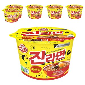 오뚜기 진라면 매운맛 용기 110 g, 6개