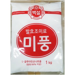 씨제이제일제당 미풍 백설 1kg MSG, 본상품선택, 1개