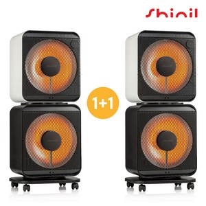 신일전자 에코 큐브 전기히터 2구 SEH-F1500HLW 더블 구성 업소용히터 가정용난로 난방기, 화이트+화이트