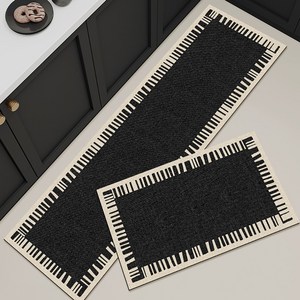 kailotrade 빨아쓰는 규조토 특대형 발매트 2종 세트, 블랙 400x1200mm+400x600mm