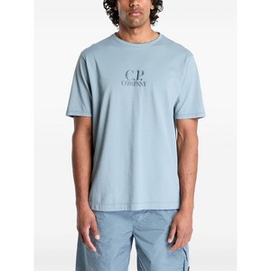 C.P.컴퍼니 태킹 피케 자수 티셔츠, 블루계열, Standard XXL