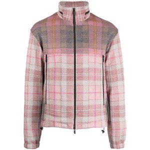 디올 체크 집업 재킷