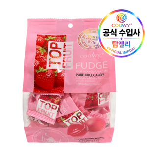 탑젤리 딸기 coowy 탑후르츠 퍼지 과일젤리, 320g, 1개