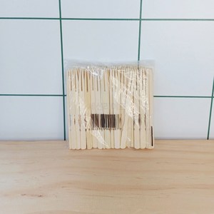 대나무 두발 포크 10cm 100개, 대나무 두발포크 10cm 100개, 1개