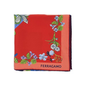 페라가모 플로럴 프린트 로고 스카프