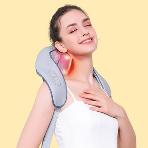 네부시 무선 어깨목안마기 승모근없애기 보조기구, 블루