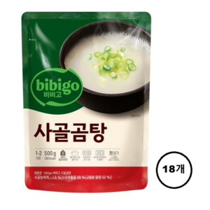 CJ 비비고 사골곰탕, 500g, 18개