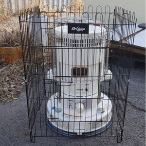 난로 안전망 펜스 캠핑 난로 보호망 접이식 안전망, 2개, 블랙