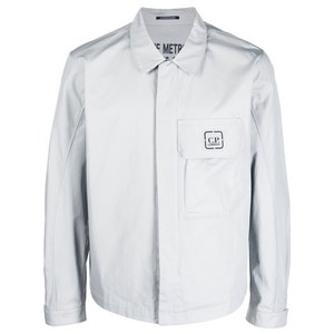 C.P.컴퍼니 로고 프린트 셔츠 재킷, 그레이계열, Standard L(KR 105)