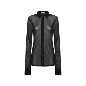 생로랑 스프레드 칼라 긴소매 셔츠