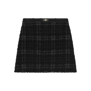 베르사체 체크 패턴 미니 스커트, 블랙계열, Italy 38(KR 44)