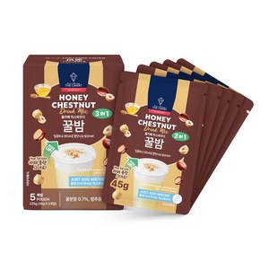 더캐럿 물에 타먹는 홈카페 믹스 파우더 꿀밤 라떼(45gx5) 225g