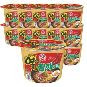 오뚜기 열려라 참깨라면 용기 110g, 12개