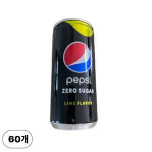 펩시 제로슈거 라임향, 210ml, 60개