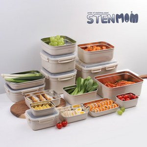 스텐 세라믹코팅 컬러 밀폐용기 핸디형 스테인레스 김치통 보관용기 반찬통 저장용기, 컬러핸디 정사각 3호-4.7L, 1개