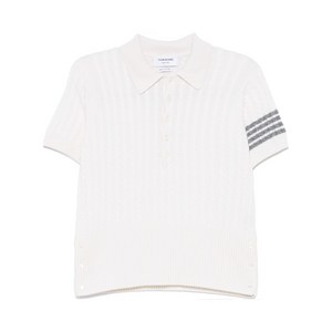 톰 브라운 4 바 캐시미어 메시 폴로 셔츠, 화이트계열, Numeric 2(KR 100)