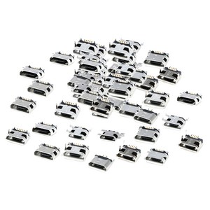 GHSHOP 240pcs 마이크로 USB 여성 5Pin 커넥터 데이터 동기화 충전 팩, 12 모델 각 5pcs, 금속, 실버