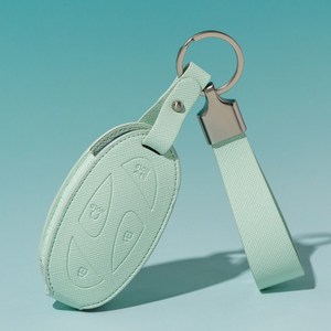 (각인무료)현대 호환 차키케이스 싼타페MX5 그랜저GN7 더뉴아반떼 쏘나타디엣지 더뉴투싼 코나 아이오닉 5버튼 7버튼 조약돌 키링 차량용품 키홀더, 현대 F(각인가능), 허니민트