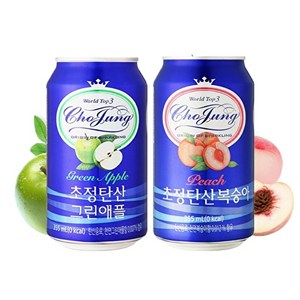 일화 1+1 초정탄산수 그린애플+복숭아 350ml 24캔 [총 48캔], 48개