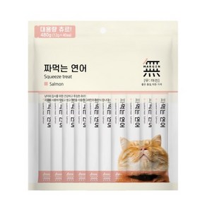 바우와우 무마진 짜먹는 고양이츄르, 연어, 480g, 3개