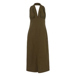 보테가 베네타 홀터넥 미디 드레스