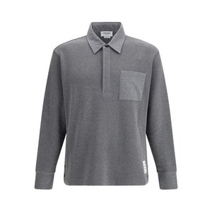 톰 브라운 긴소매 패치 포켓 폴로 셔츠, 그레이계열, Numeric 3(KR 105)