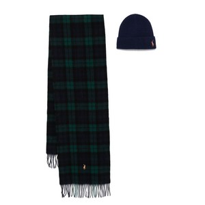폴로랄프로렌 폴로 포니 스카프 앤 비니 세트