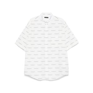 발렌시아가 로고 프린트 셔츠