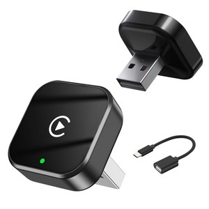 프리라이프 무선 스마트 초소형 카플레이 안드로이드 오토 동글 2in1, C10, A 블랙